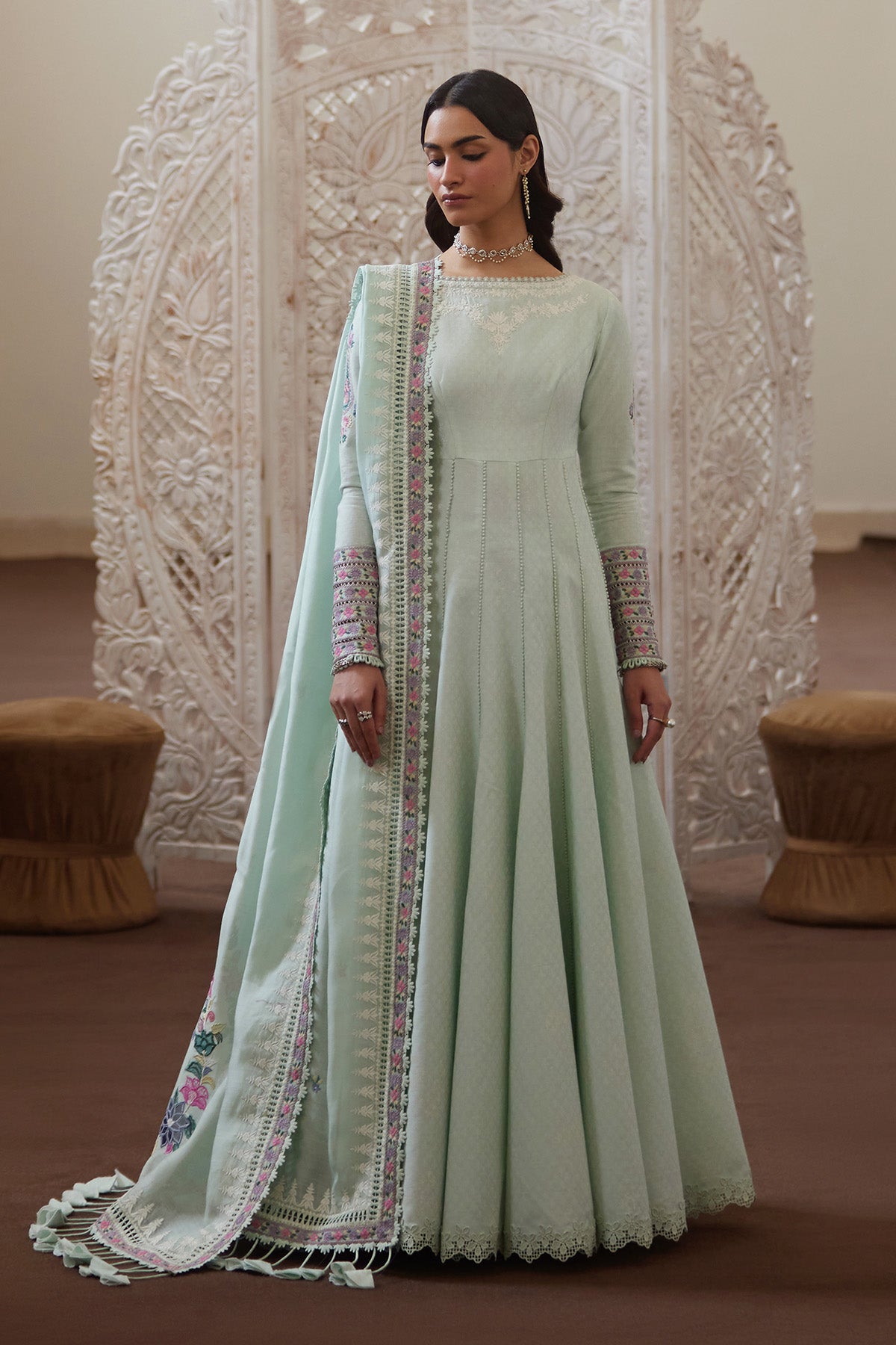 slim fit dress slacks Malhaar Pakistani Girls Dress Wedding Wear MAL01 main image 0